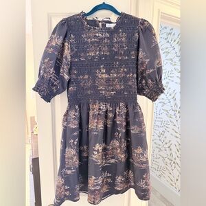 Hill House Home Smocked Vivi Nap Dress in Equestrian